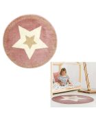 Tapis rond Etoile rose - D.1000 cm