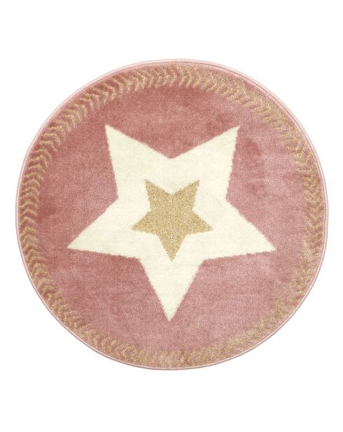 Tapis rond Etoile rose - D.1000 cm