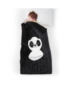 Couverture convertible Panda noir/blanc - 40x40x5 cm