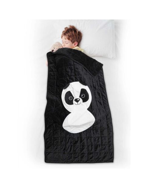 Couverture convertible Panda noir/blanc - 40x40x5 cm
