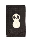 Couverture convertible Panda noir/blanc - 40x40x5 cm