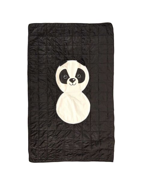 Couverture convertible Panda noir/blanc - 40x40x5 cm