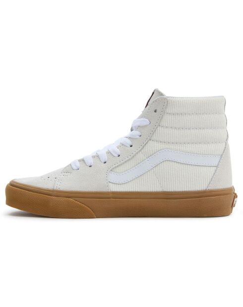 Baskets en Velours de Cuir & Velours côtelé SK8-Hi écrues