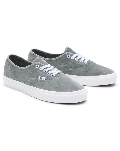 Baskets en Velours de Cuir Authentic grises