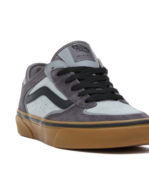 Baskets en Velours de Cuir Rowley Classic anthracite