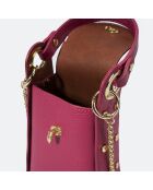 Custodia per telefono in pelle fucsia chiara - 12x6x17 cm