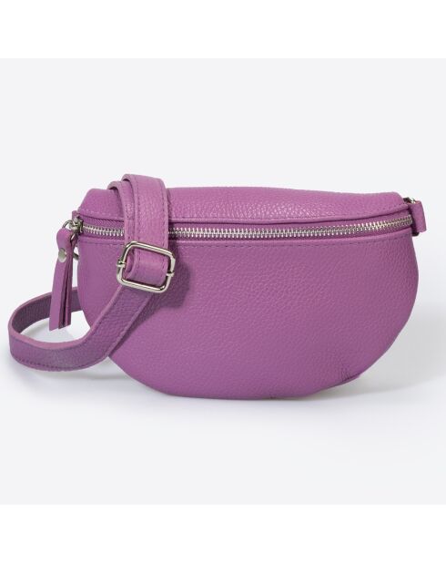 Marsupio in pelle Selene lilla - 23x1x15 cm