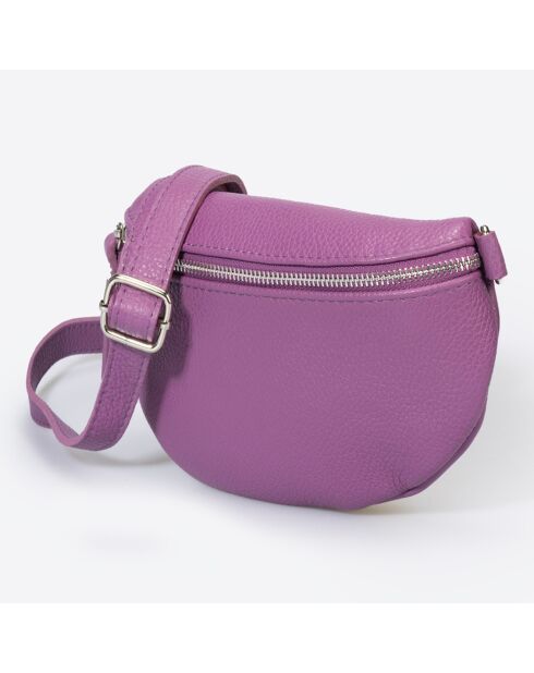 Marsupio in pelle Selene lilla - 23x1x15 cm