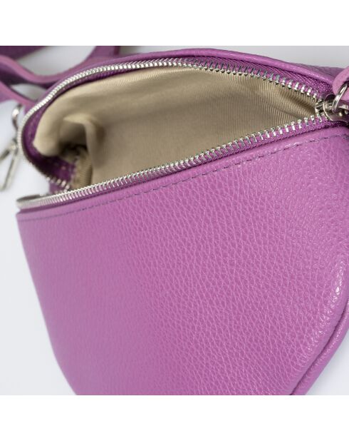 Marsupio in pelle Selene lilla - 23x1x15 cm