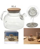 Théière en verre transparente - 90 cl