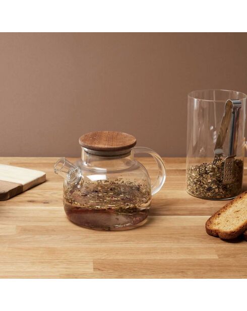 Théière en verre transparente - 90 cl