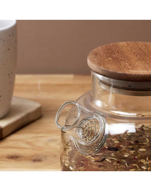 Théière en verre transparente - 90 cl