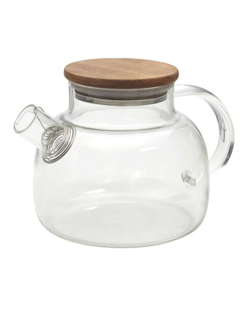 Théière en verre transparente - 90 cl