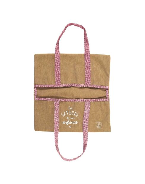 Sac de transport tarte rose/jaune