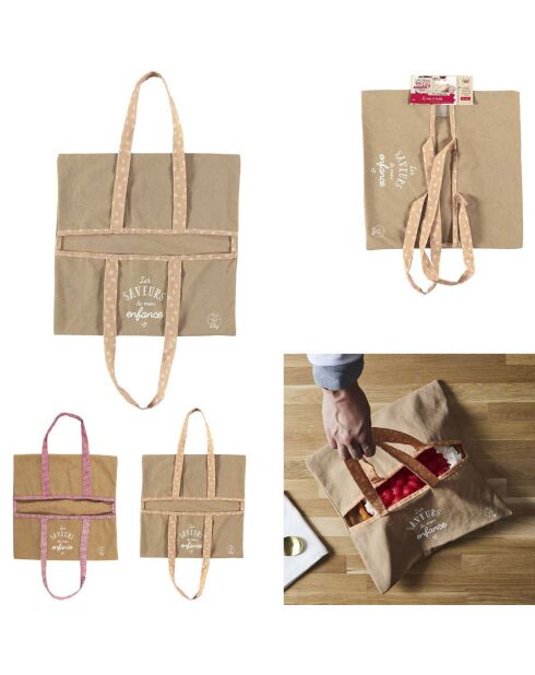 Sac de transport tarte rose/jaune