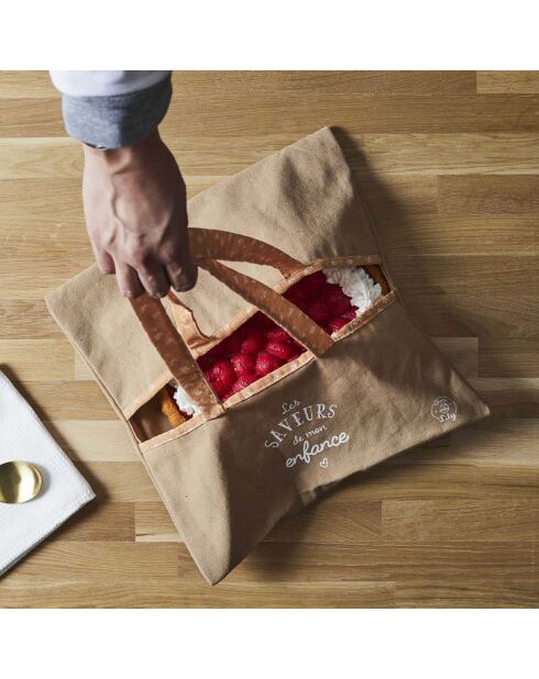 Sac de transport tarte rose/jaune