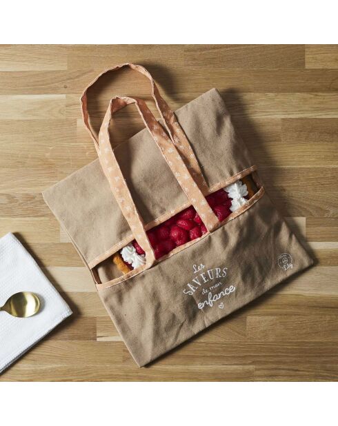 Sac de transport tarte rose/jaune