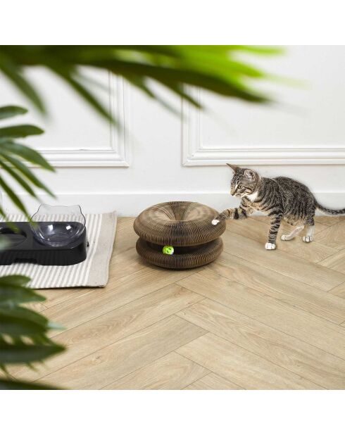 Jeu griffoir pour chat  marron - 24x24x11.5x11.5 cm