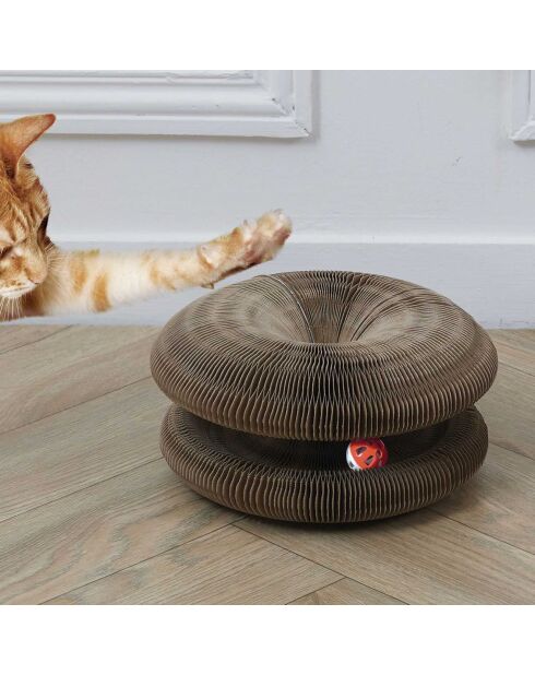 Jeu griffoir pour chat  marron - 24x24x11.5x11.5 cm