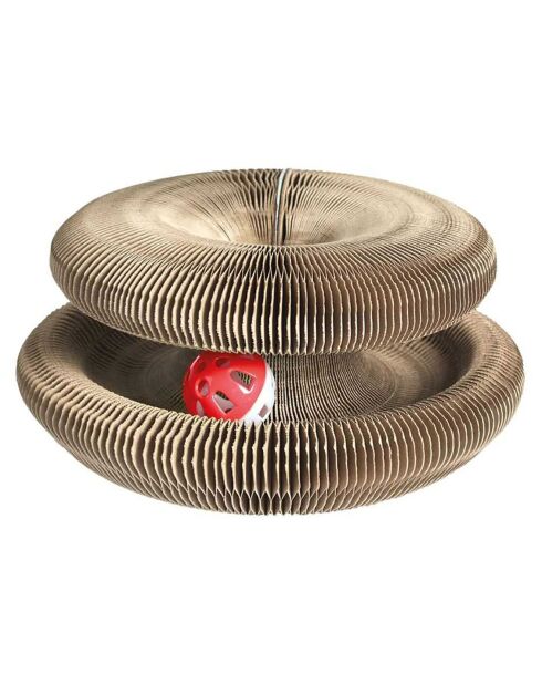 Jeu griffoir pour chat  marron - 24x24x11.5x11.5 cm