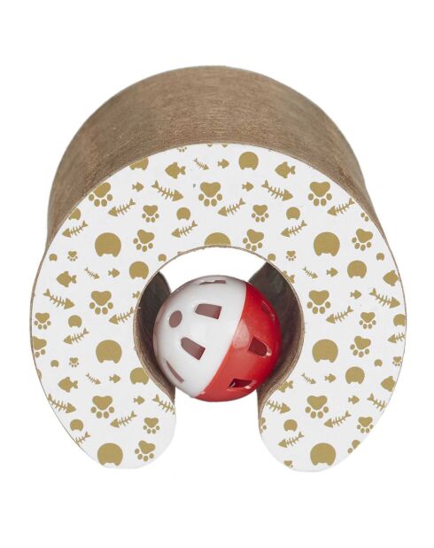 Jeu griffoir pour chat  marron - 24x24x11.5x11.5 cm