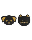 Tapis antiderapant gamelle noir motif aléatoire - 58x21x0.6x0.6 cm