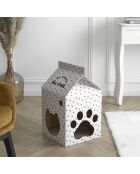 Maison pour Chat blanche - 33x31.5x55.5x55.5 cm