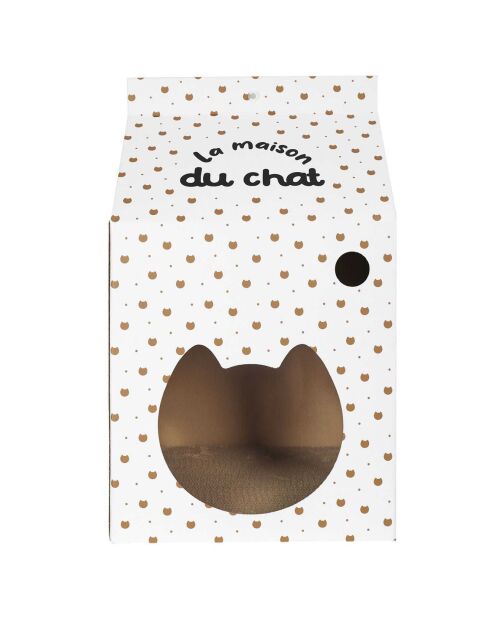 Maison pour Chat blanche - 33x31.5x55.5x55.5 cm