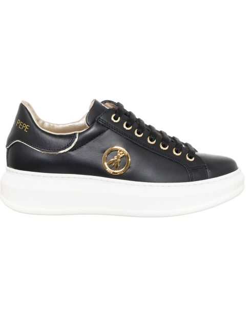 Sneakers Plateforme en Cuir Lou noires