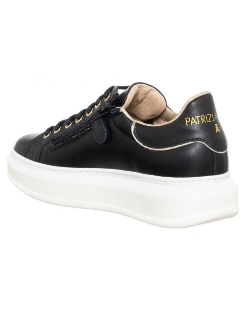 Sneakers Plateforme en Cuir Lou noires