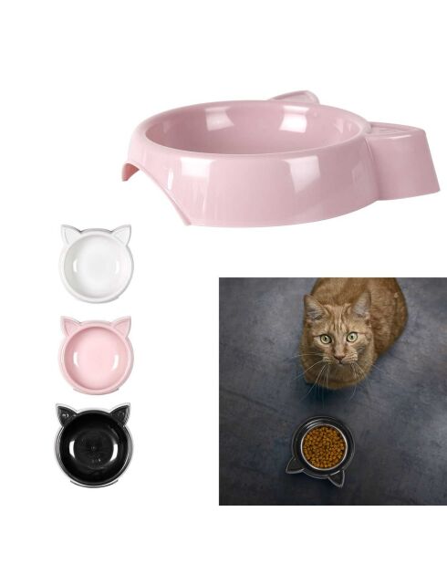 2 Gamelles Tête de Chat coloris aléatoire