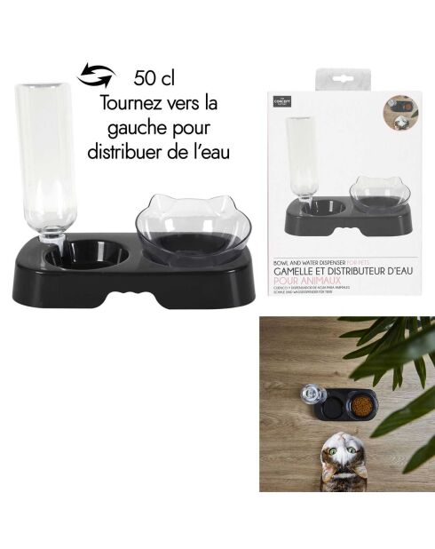 Gamelle et Distributeur eau noire