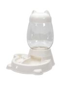 Distributeur eau et croquette blanc