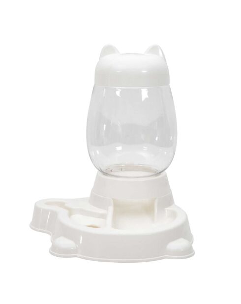 Distributeur eau et croquette blanc