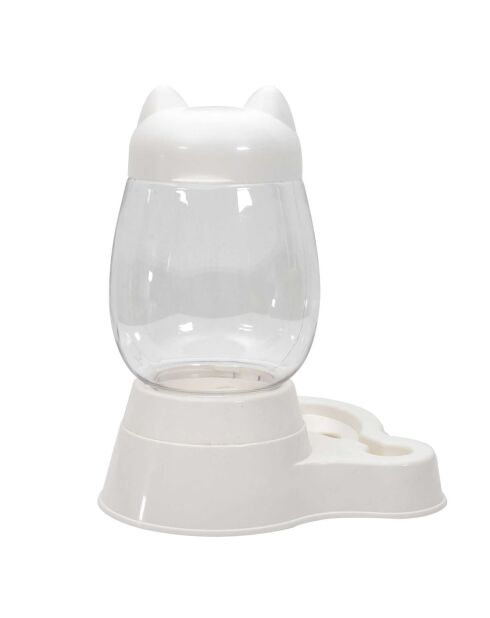 Distributeur eau et croquette blanc