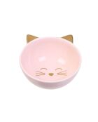 Coupelle Chat blanc/rose - 10.4x11x5x5 cm