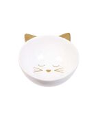Coupelle Chat blanc/rose - 10.4x11x5x5 cm