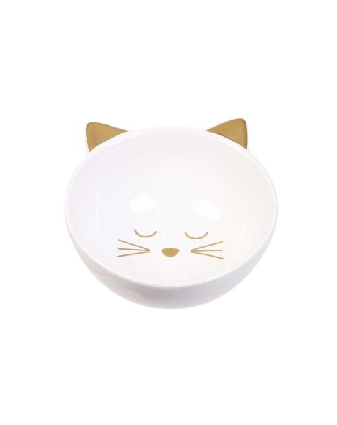 Coupelle Chat blanc/rose - 10.4x11x5x5 cm