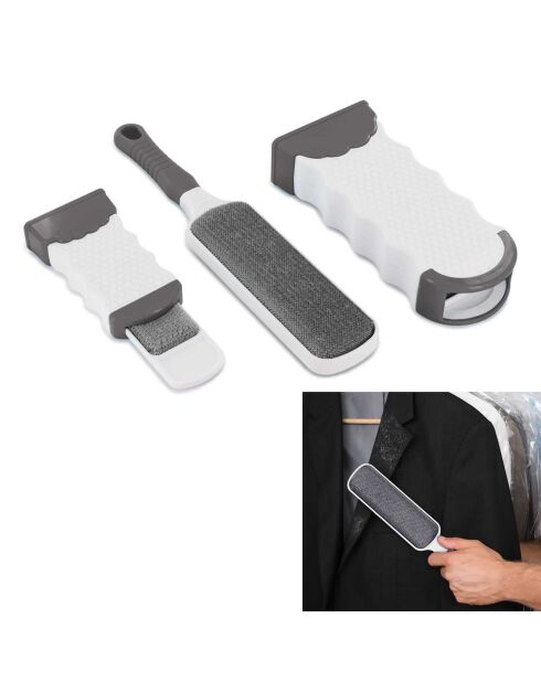 2 Brosses anti peluches grises