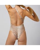 Maillot de bain 1 pièce Aria marron