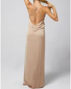 Robe longue Dora beige