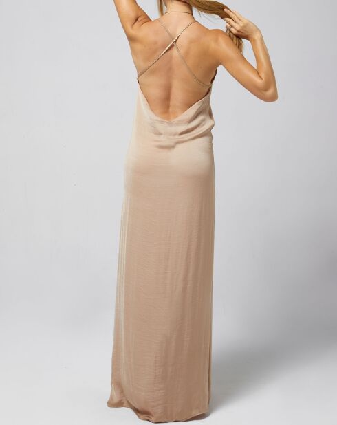 Beiges langes Kleid Dora