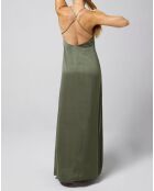Langes Kleid Dora in Khakigrün