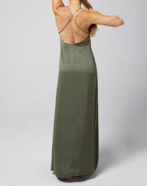 Robe longue Dora vert kaki