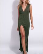 Ima kaki groen Lurex lang vest