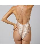 Maillot de bain 1 pièce Tina marron