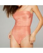 Rosafarbener einteiliger Badeanzug Vic