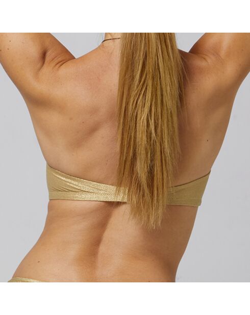 Goldenes Badeanzugoberteil Kandi