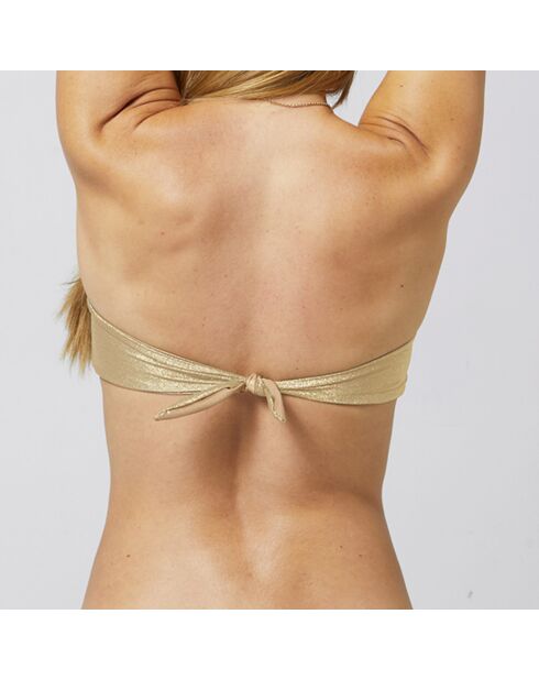Goldenes Badeanzugoberteil Julie