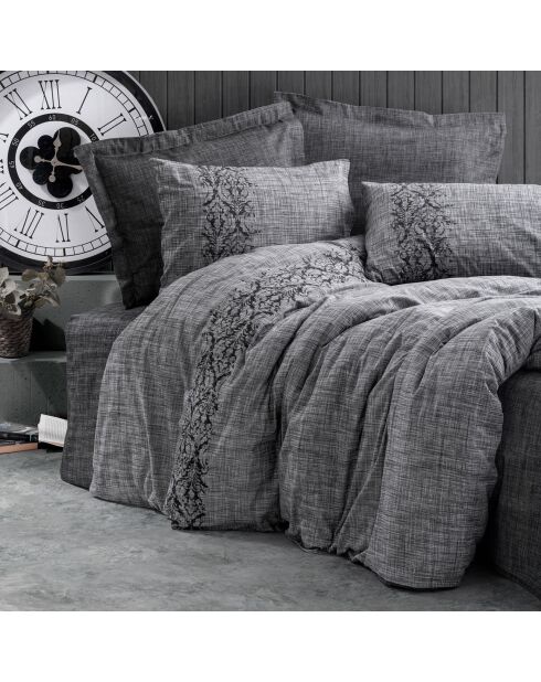 Parure housse de couette Sooty grise